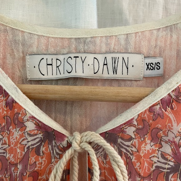 Christy Dawn Indian floral multicolour & gold summer dress - Picture 3 of 10